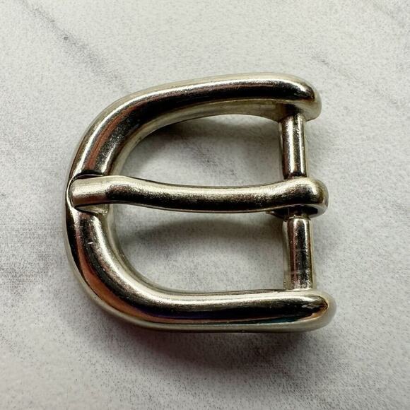 Small Silver Tone Simple Basic Belt Buckle - Picture 1 of 8